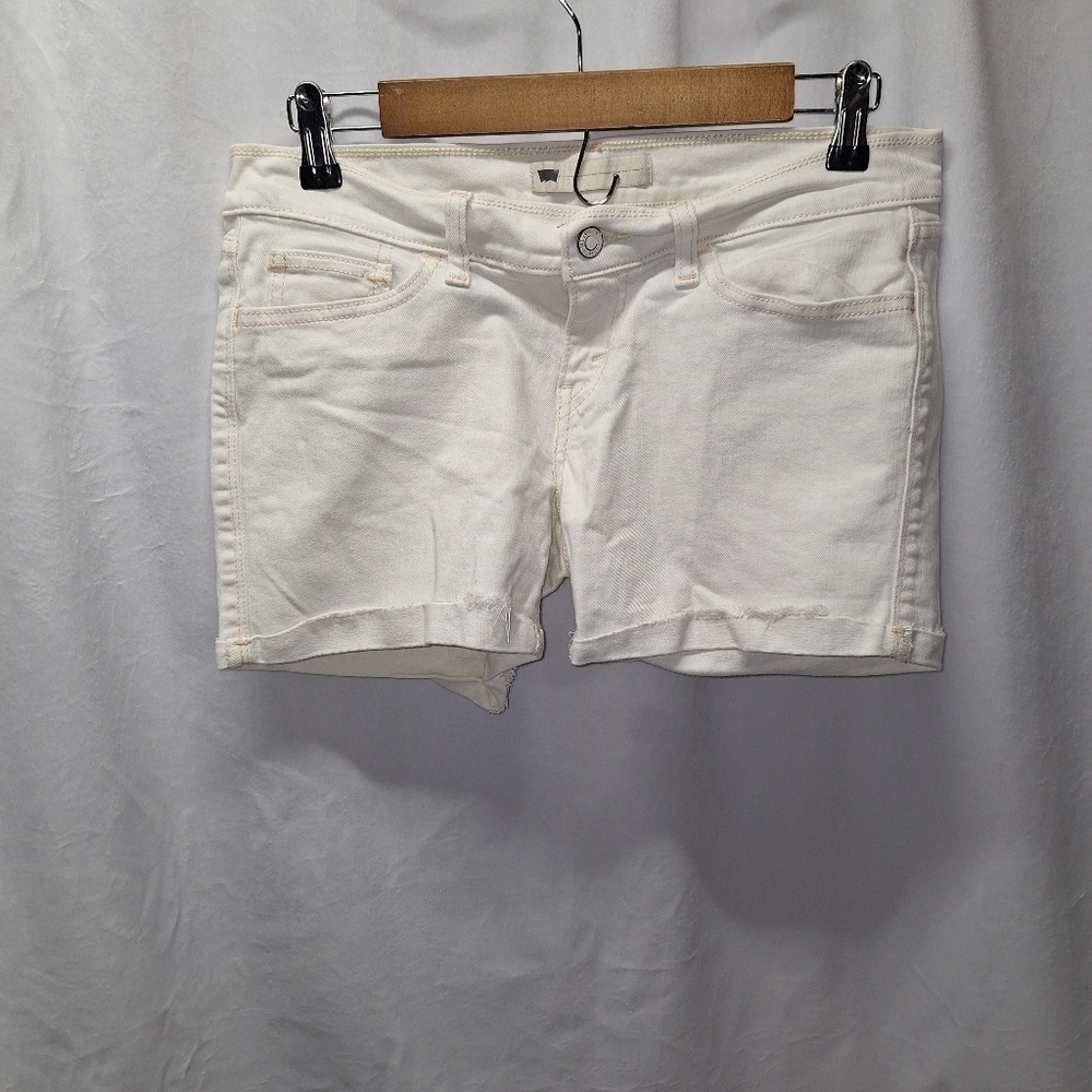 No brand white jean shorts waist 27"